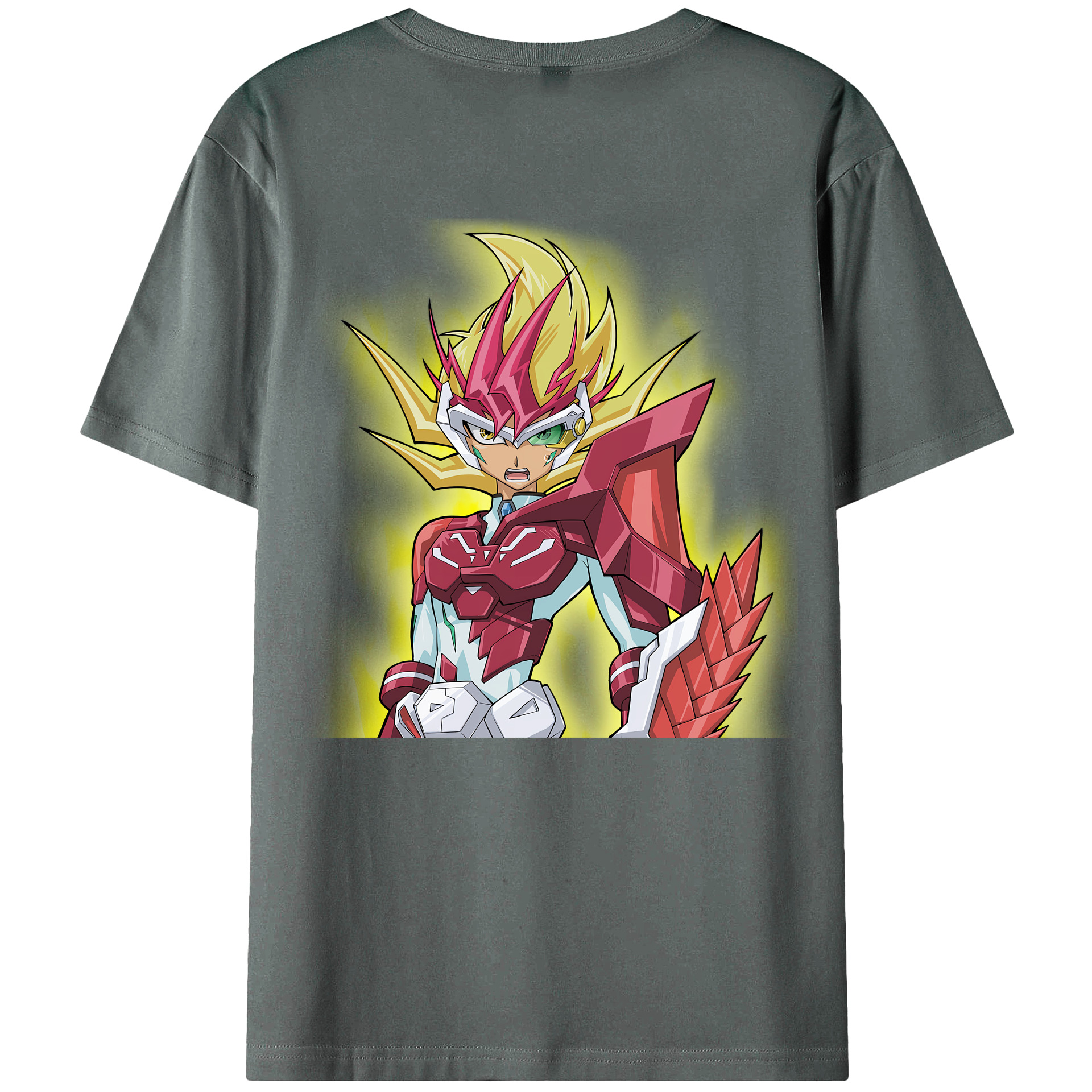 （画像用） 遊☆戯☆王 Yu-Gi-Oh! 綿100％ メンズ半袖Tシャツ（バックプリント） 通気性